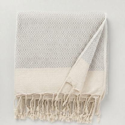 Strukturierte gewebte Kuscheldecke – Detailansicht